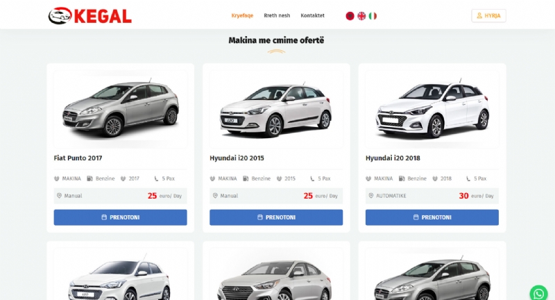 Foto 2 - CRM per Renta a car - Web Sistem per Makina me Qera
