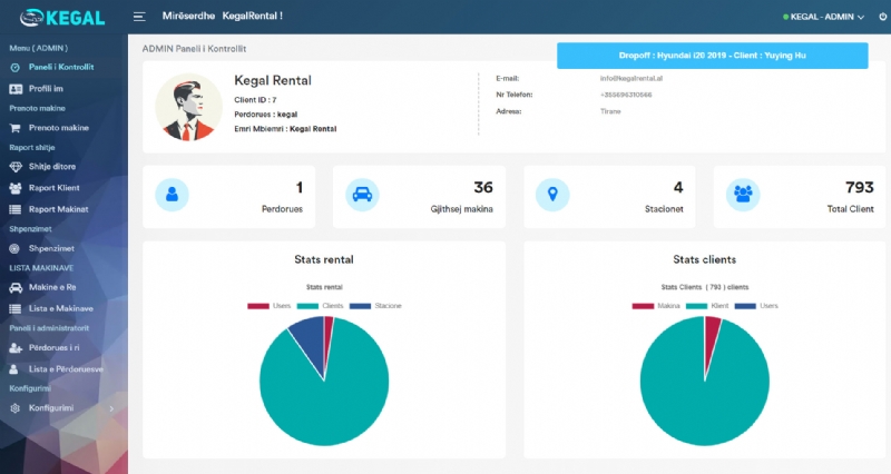 Foto 3 - CRM per Renta a car - Web Sistem per Makina me Qera