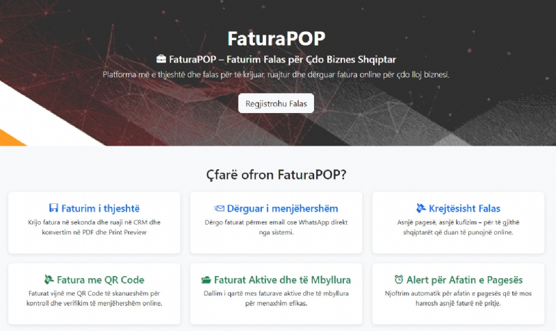 Foto 1 - FaturaPOP – Zgjidhja Shqiptare per Faturim Modern dhe te Lire.