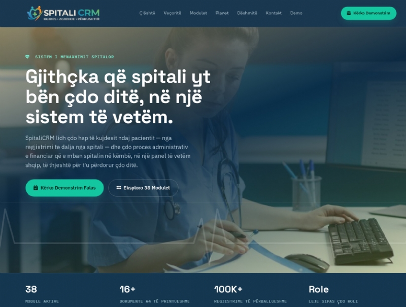 Foto 2 - SpitaliCRM Sistemi i Plote i Menaxhimit Spitalor ne Gjuhen Shqipe